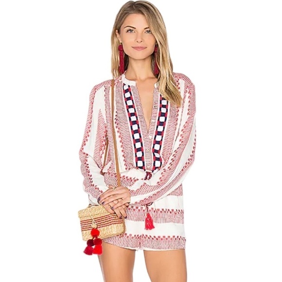 Piper by Townsend Ramones Romper in Racing Red Size Small - Picture 1 of 16
